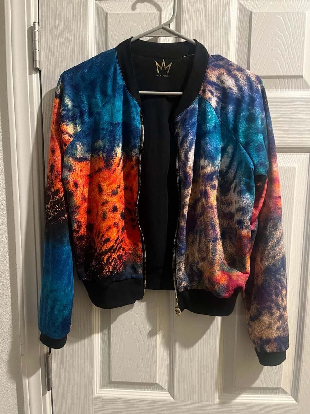 Nicki Minaj Collection Multicolor Abstract Print Bomber Jacket